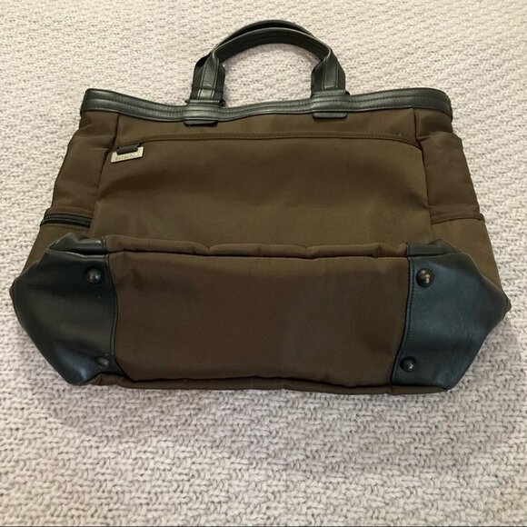 SAMSONITE Vertical Tote Brown w/ Orange lining Side Front Pockets - Picture 6 of 9